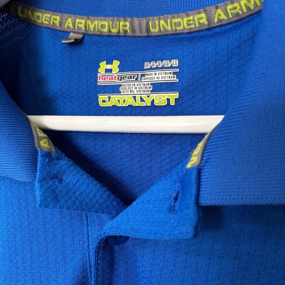 🎉4/30$🎉 Under Armour Blue Performance Polo - Size Large - Picture 3 of 5